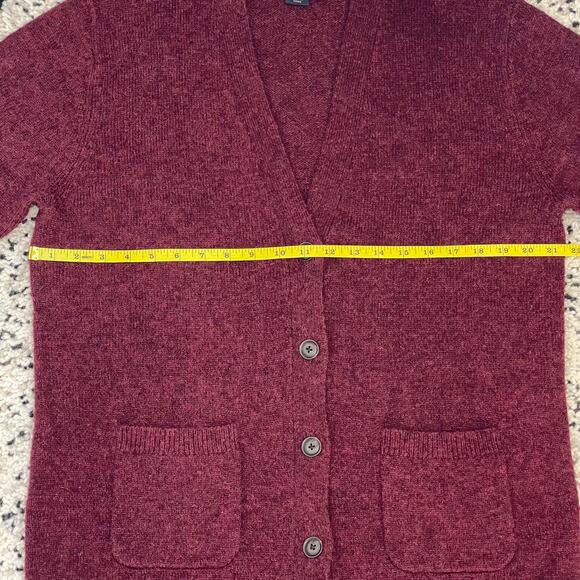 Pendleton Women Wool Cardigan Sweater Button Down Slightly Oversize Red Maroon S - Picture 11 of 16